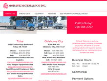 Tablet Screenshot of mohawkmaterials.com
